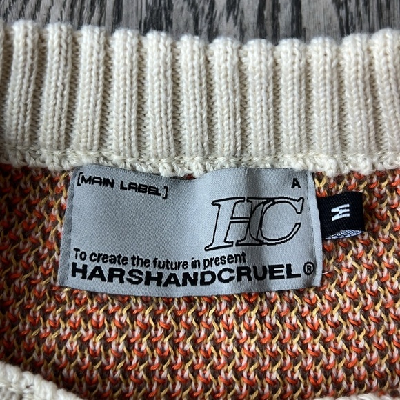 Harsh and Cruel Sweater Mountain Landscape Crew Neck Sweater Size Medium - Picture 10 of 15
